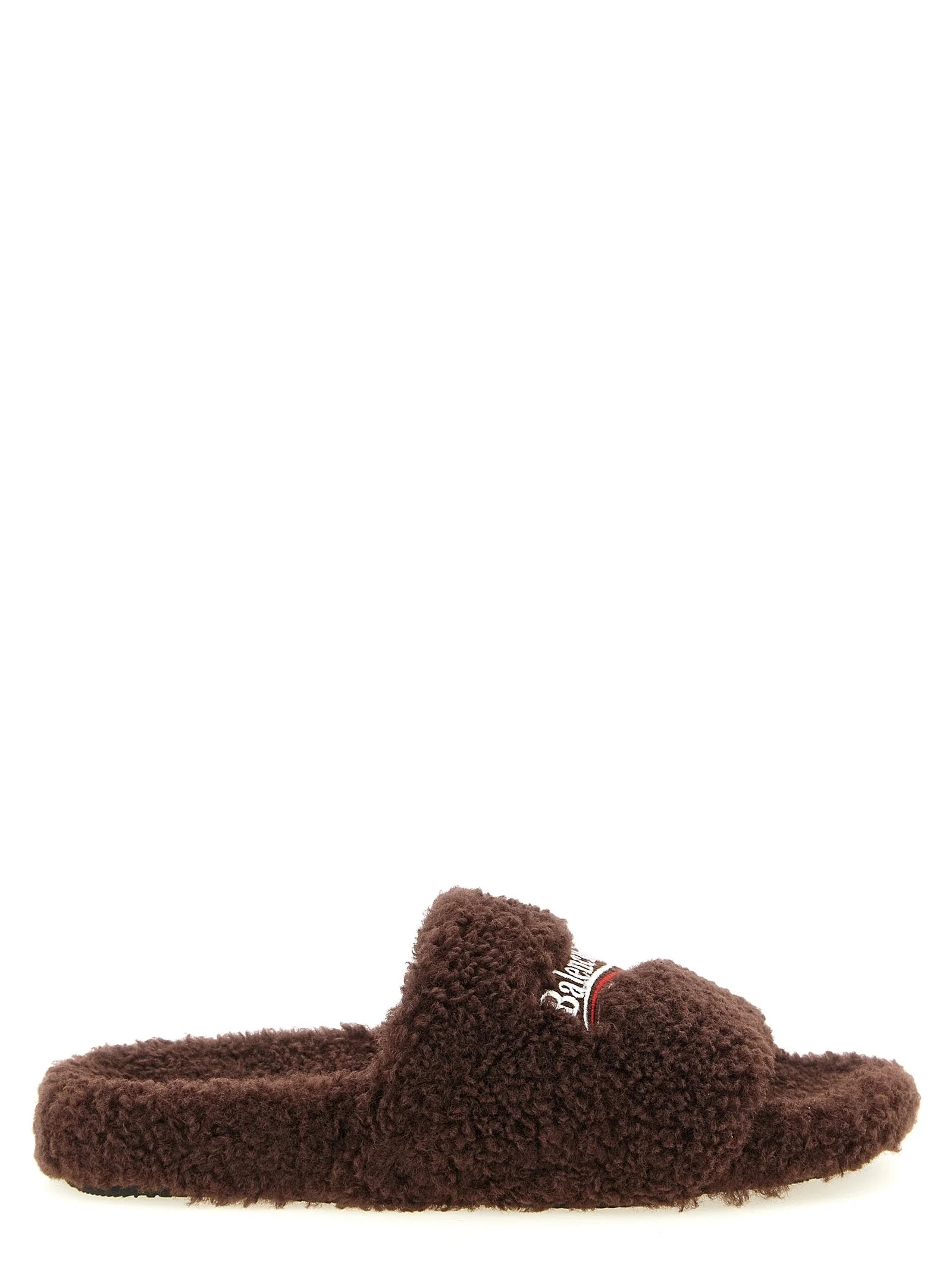Balenciaga Brown Polyester Slides