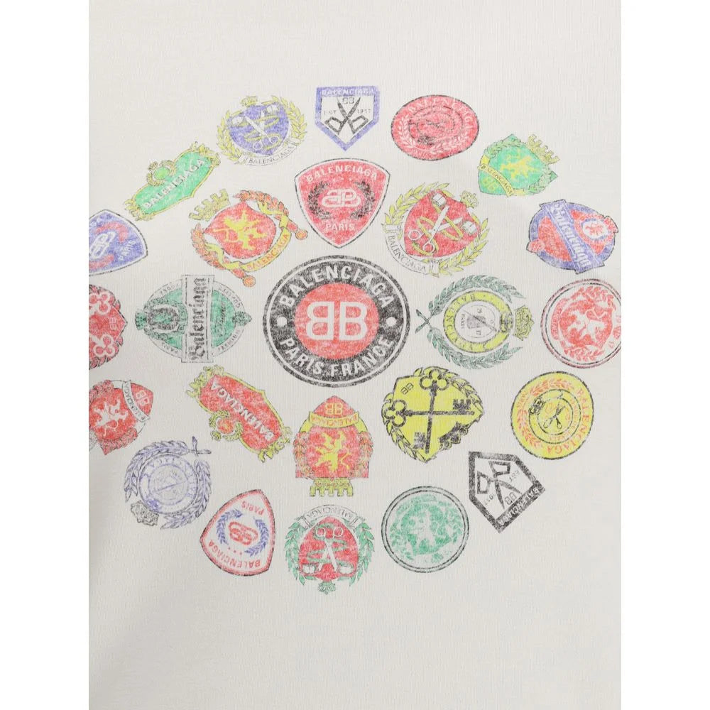 Balenciaga Graphic Logo Crew Neck T-Shirt - T-Shirts