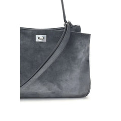Balenciaga Gray Calf Leather Bos Taurus Shoulder Bag