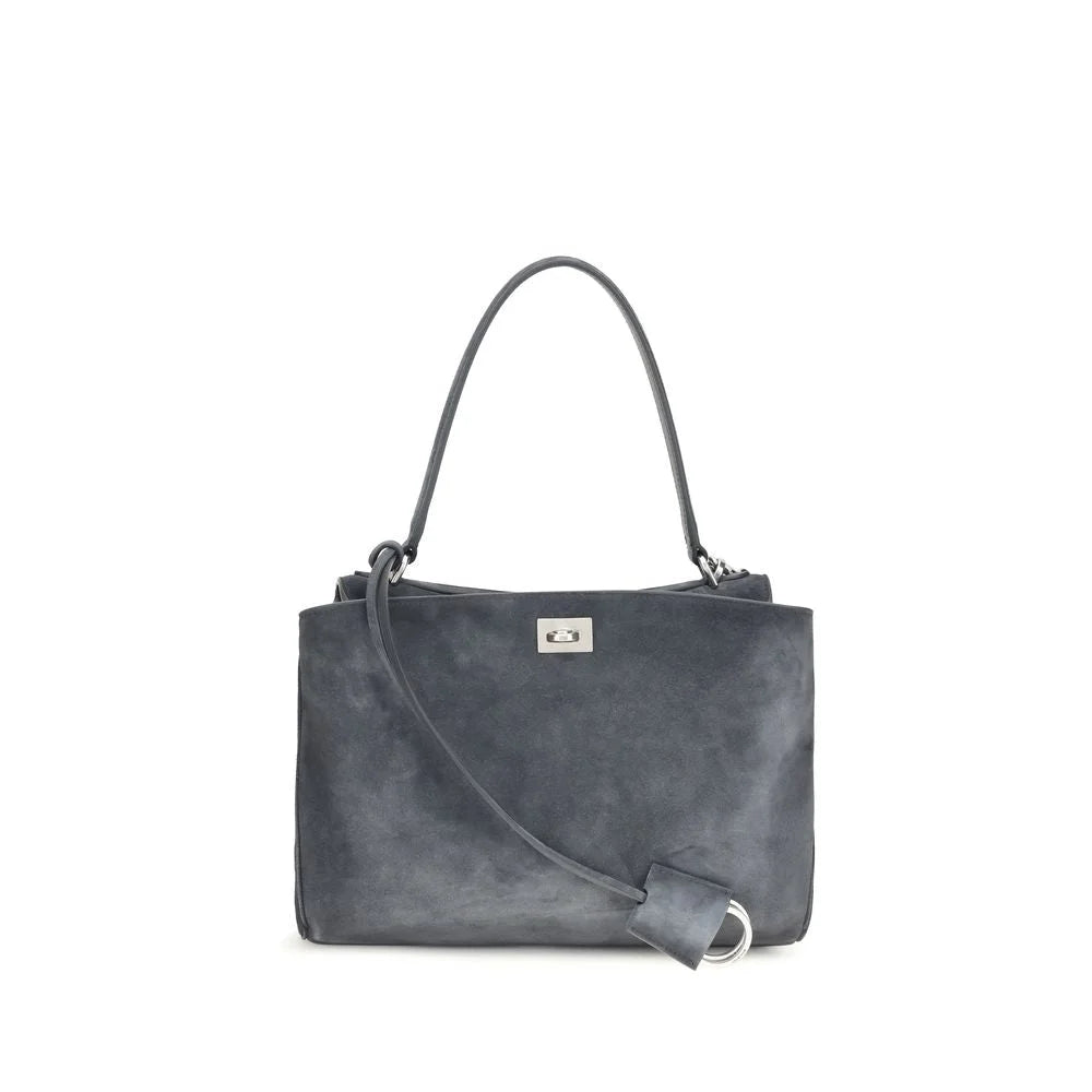 Balenciaga Gray Calf Leather Bos Taurus Shoulder Bag