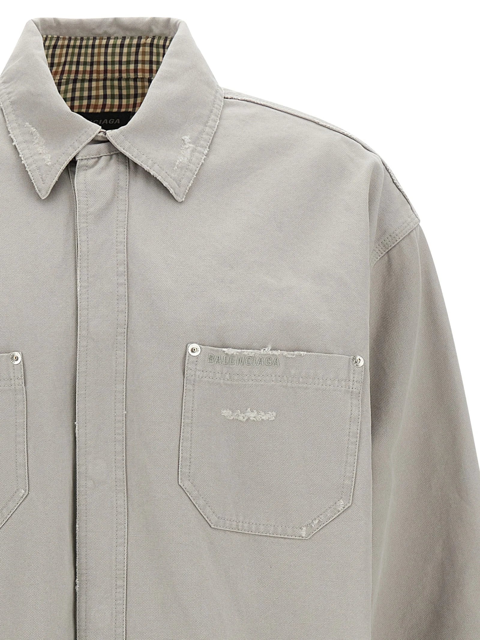 Balenciaga Gray Cotton Blouse - L