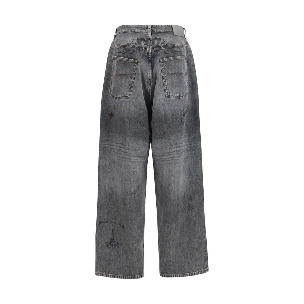 Balenciaga Gray Cotton Casual Pants