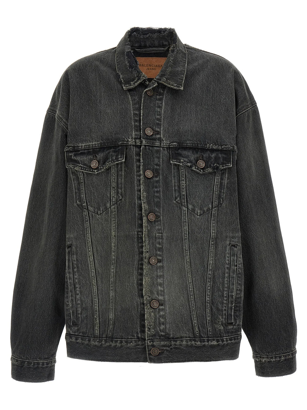 Balenciaga Gray Cotton Denim Jacket - 1