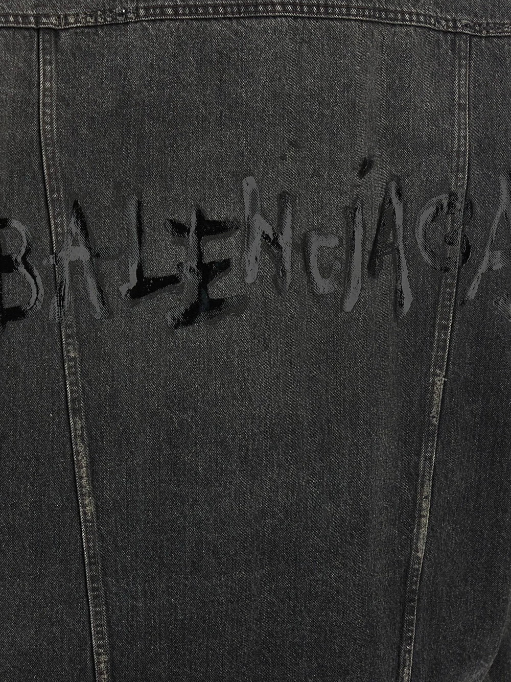 Balenciaga Gray Cotton Denim Jacket - 1