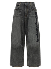 Balenciaga Gray Cotton Relaxed Fit Jeans - 26