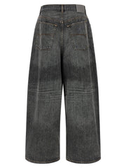 Balenciaga Gray Cotton Relaxed Fit Jeans - 26