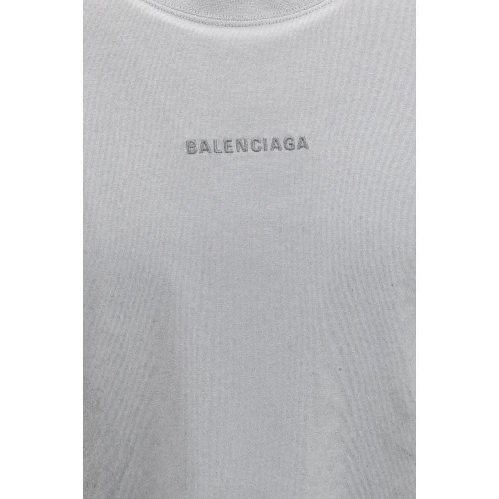 Balenciaga Gray Cotton T-Shirt