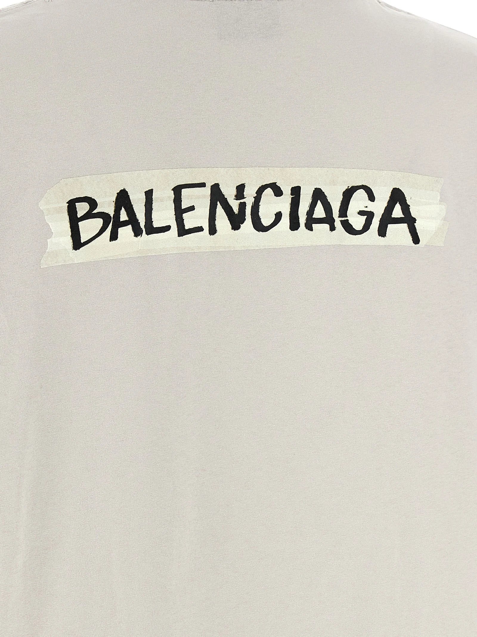 Balenciaga Gray Cotton T-Shirt