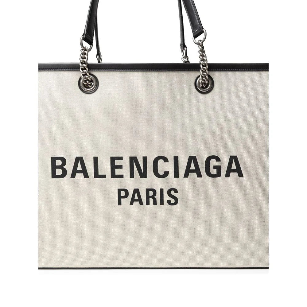 Balenciaga Gray Cotton Tote Bag - Tote Bags