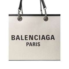 Balenciaga Gray Cotton Tote Bag - Tote Bags