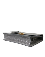 Balenciaga Gray Exotic Leather Medium Shoulder Hand Purse Bag - Shoulder Bags