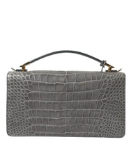 Balenciaga Gray Exotic Leather Medium Shoulder Hand Purse Bag - Shoulder Bags