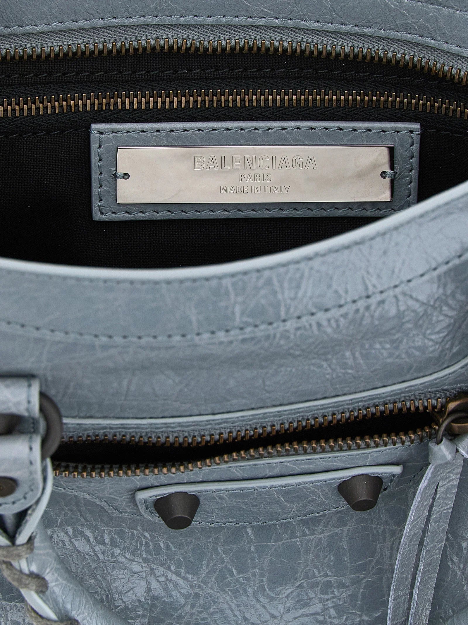 Balenciaga Gray Lamb Leather Handbag