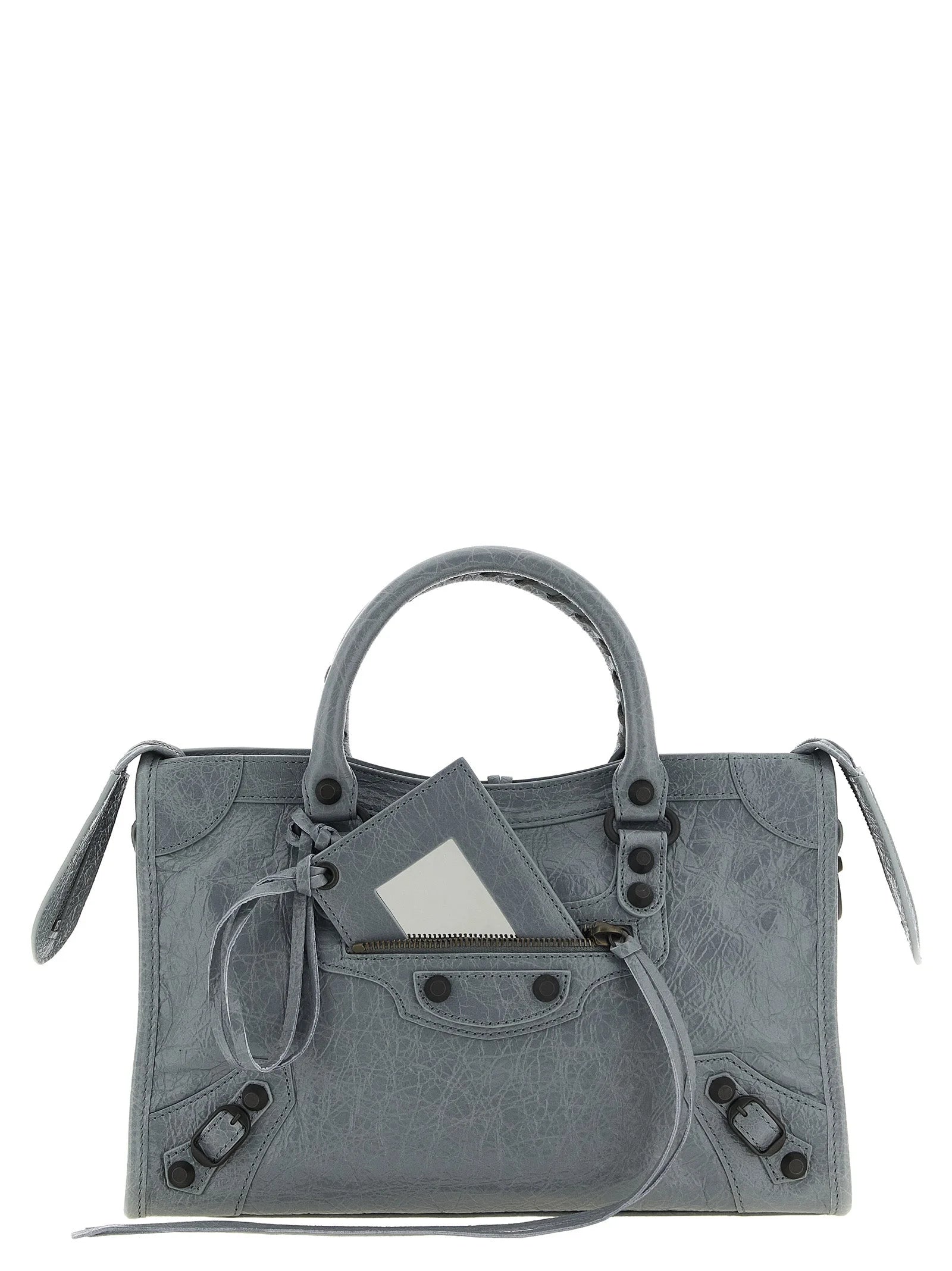 Balenciaga Gray Lamb Leather Handbag
