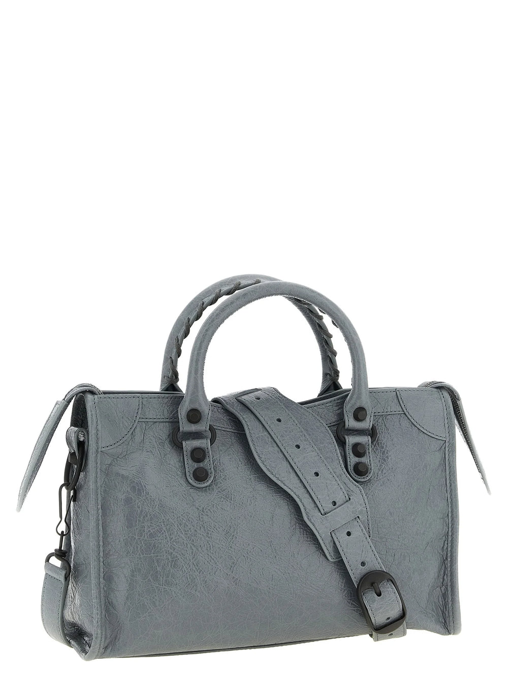 Balenciaga Gray Lamb Leather Handbag