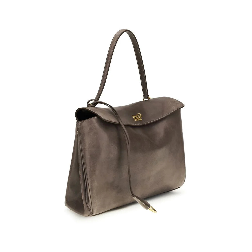 Balenciaga Gray Lamb Ovis Aries Aries Shoulder Bag
