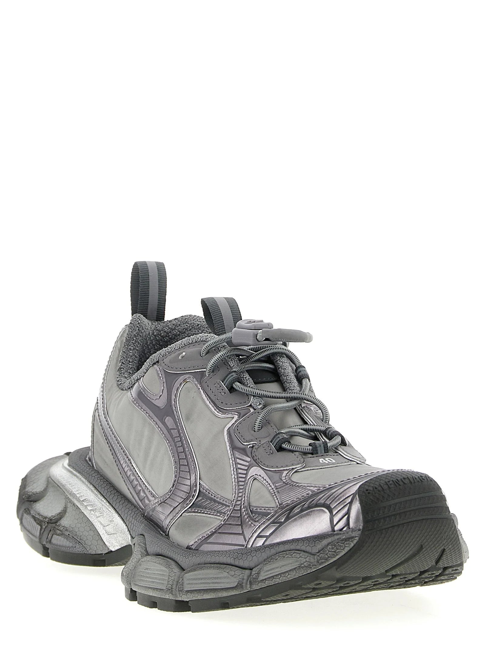 Balenciaga Gray Polyester Athletic Sneakers