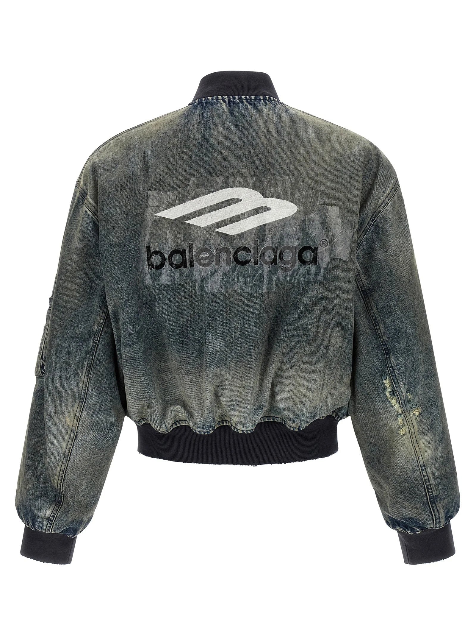 Balenciaga Gray Polyester Bomber - M