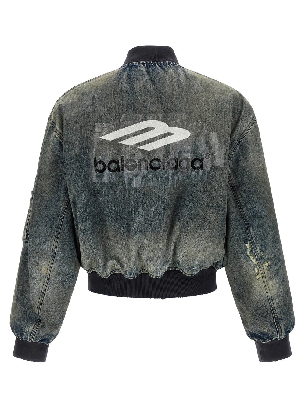 Balenciaga Gray Polyester Bomber - M