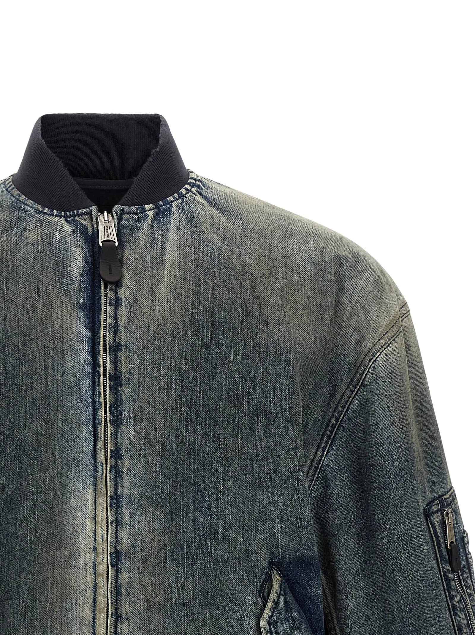 Balenciaga Gray Polyester Bomber - M