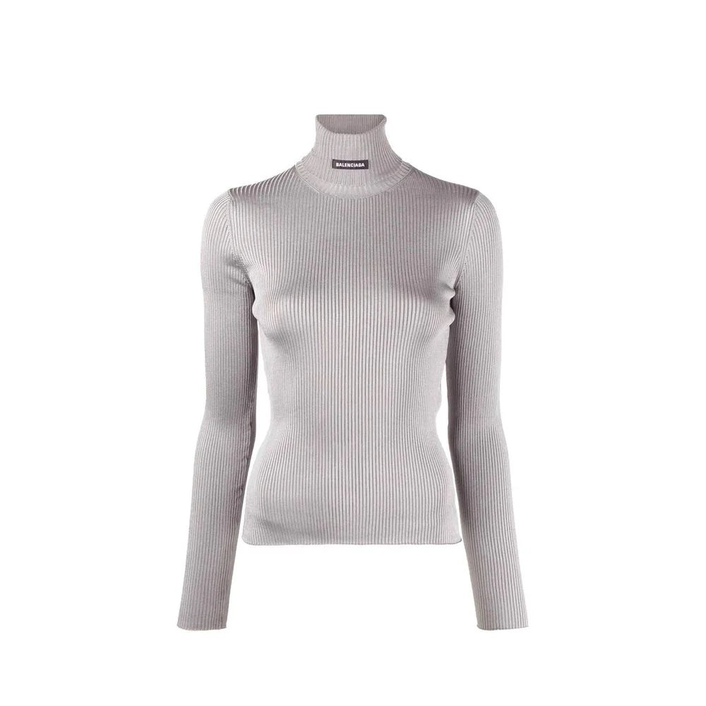 Balenciaga Gray Polyester Turtleneck - S