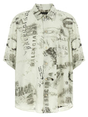 Balenciaga Gray Viscose Blouse - IT52 | XL