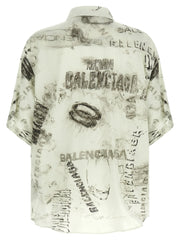 Balenciaga Gray Viscose Blouse - IT52 | XL