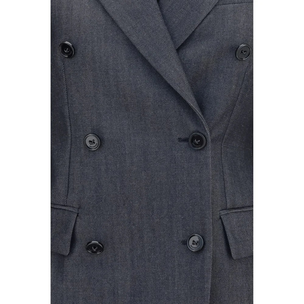Balenciaga Gray Wool Oves Aries Blazer