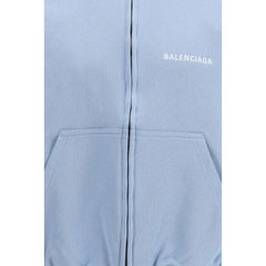 Balenciaga Light Blue Cotton Sweatshirt
