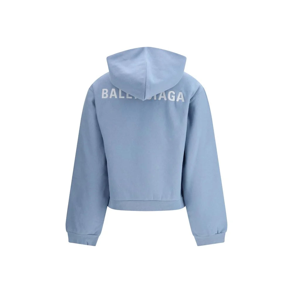 Balenciaga Light Blue Cotton Sweatshirt