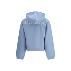 Balenciaga Light Blue Cotton Sweatshirt