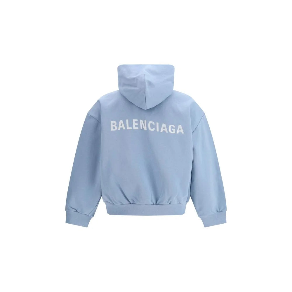 Balenciaga Light Blue Cotton Sweatshirt