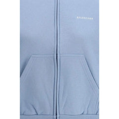 Balenciaga Light Blue Cotton Sweatshirt