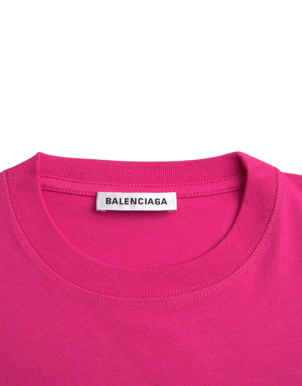 Balenciaga Pink Cotton Crew Neck Short Sleeves Tee T-shirt - T-Shirts