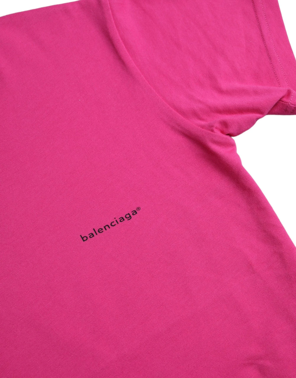Balenciaga Pink Cotton Crew Neck Short Sleeves Tee T-shirt - T-Shirts