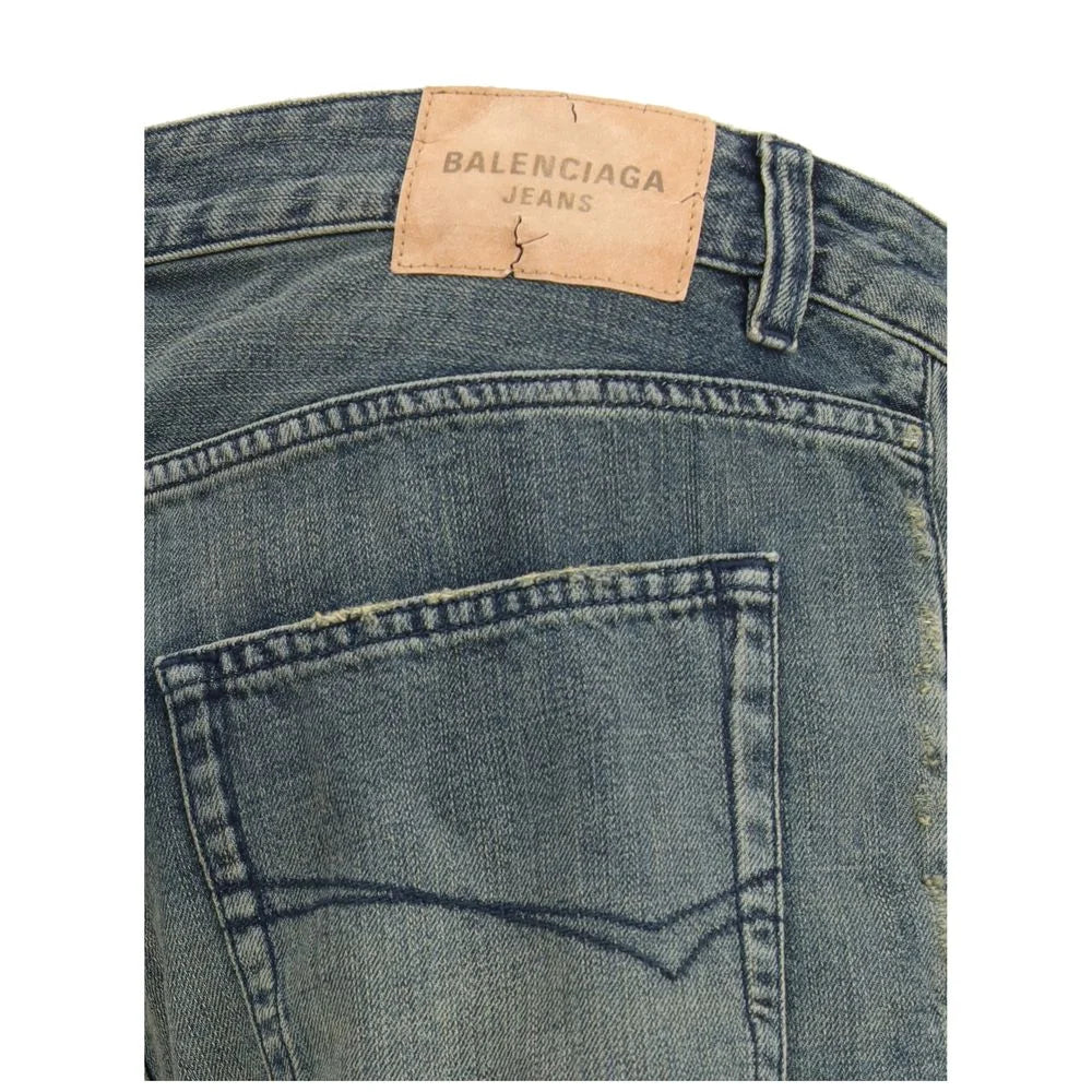 Balenciaga Relaxed fit Cotton Denim Pants - Jeans