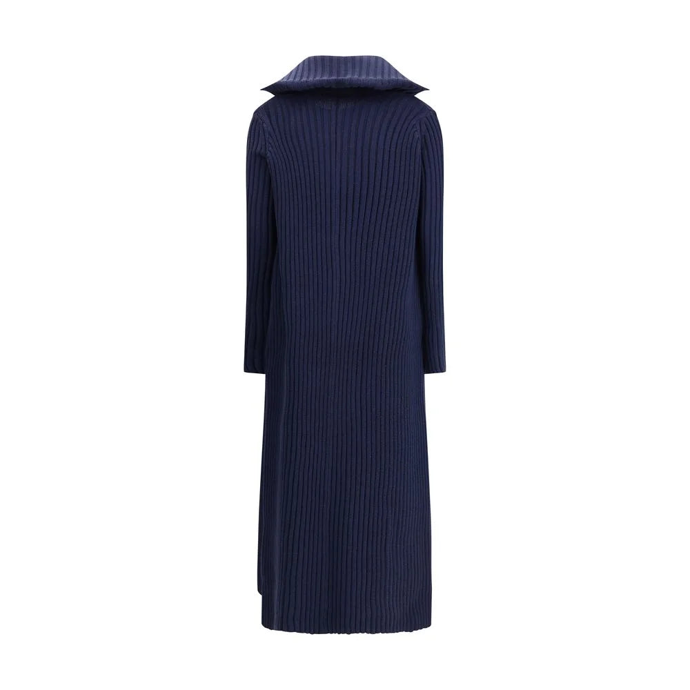 Balenciaga Ribbed Shawl-Collar Cardigan - Cardigans