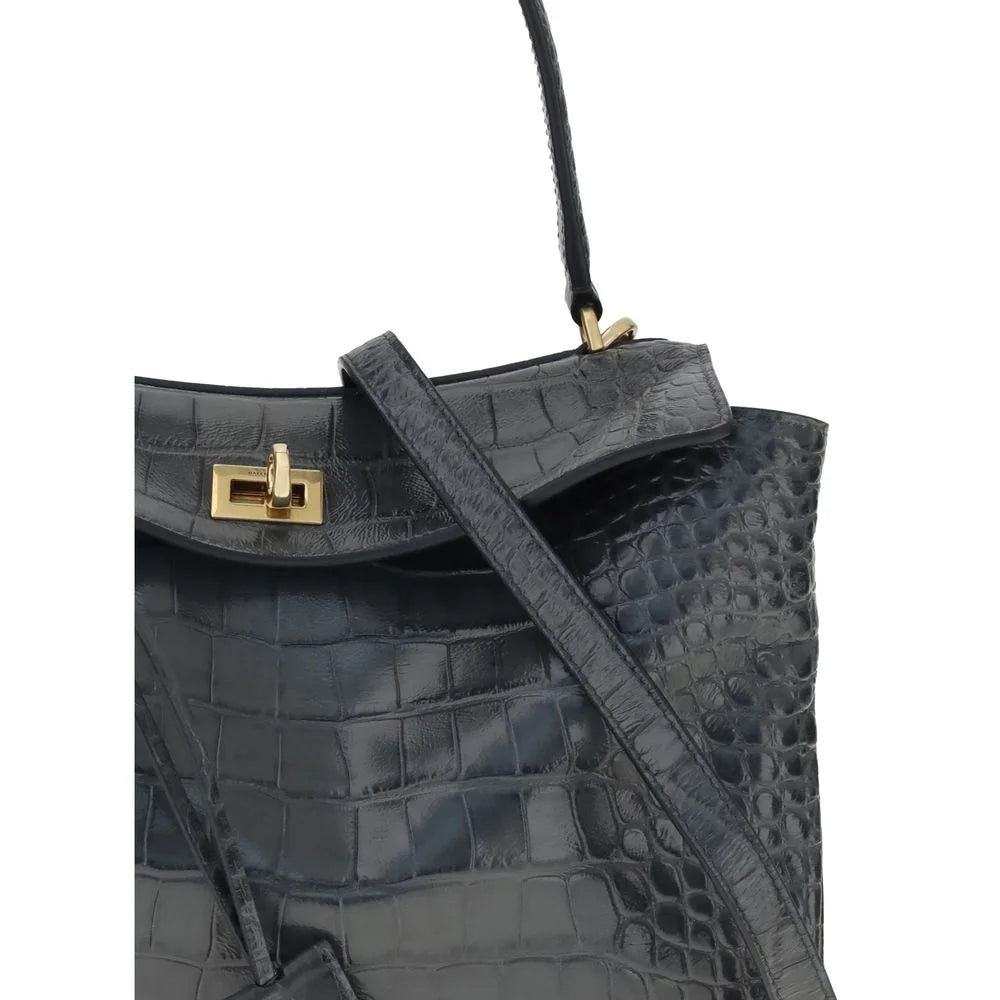 Balenciaga Rodeo Shoulder Bag in crocodile-print leather - Shoulder Bags