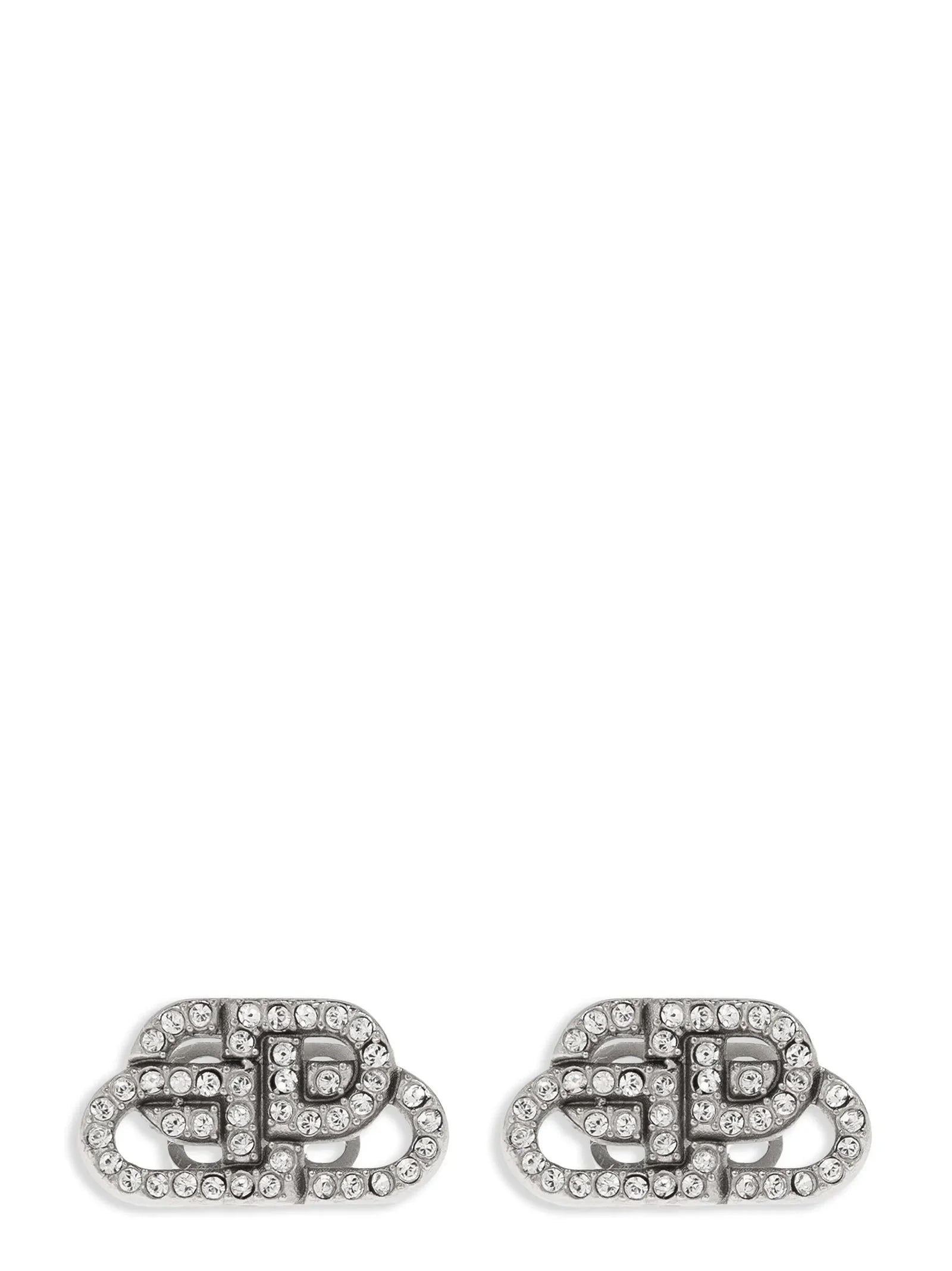 Balenciaga Silver Brass Earrings - One Size
