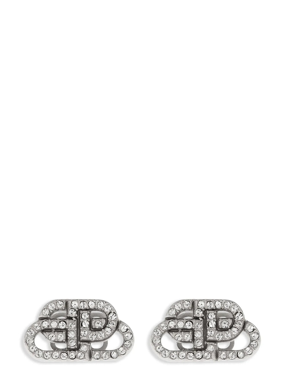Balenciaga Silver Brass Earrings - One Size