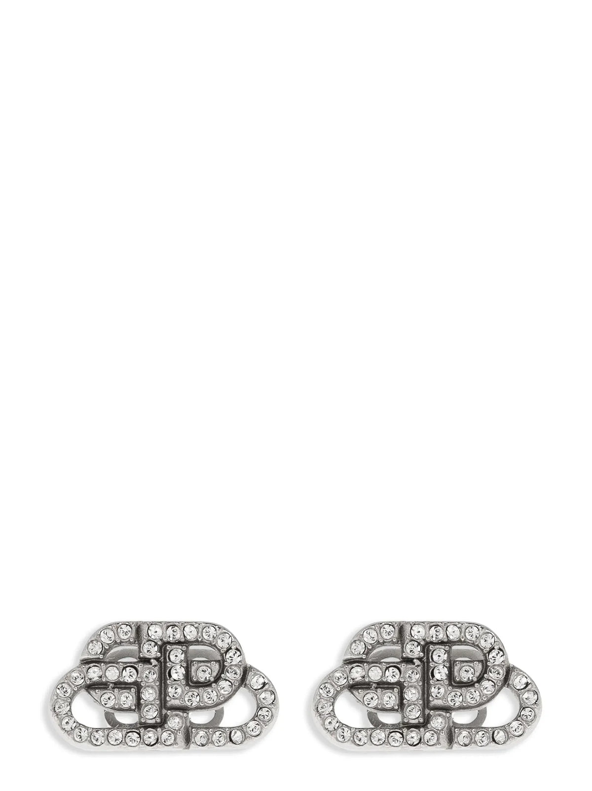 Balenciaga Silver Brass Earrings - One Size