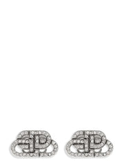 Balenciaga Silver Brass Earrings - One Size
