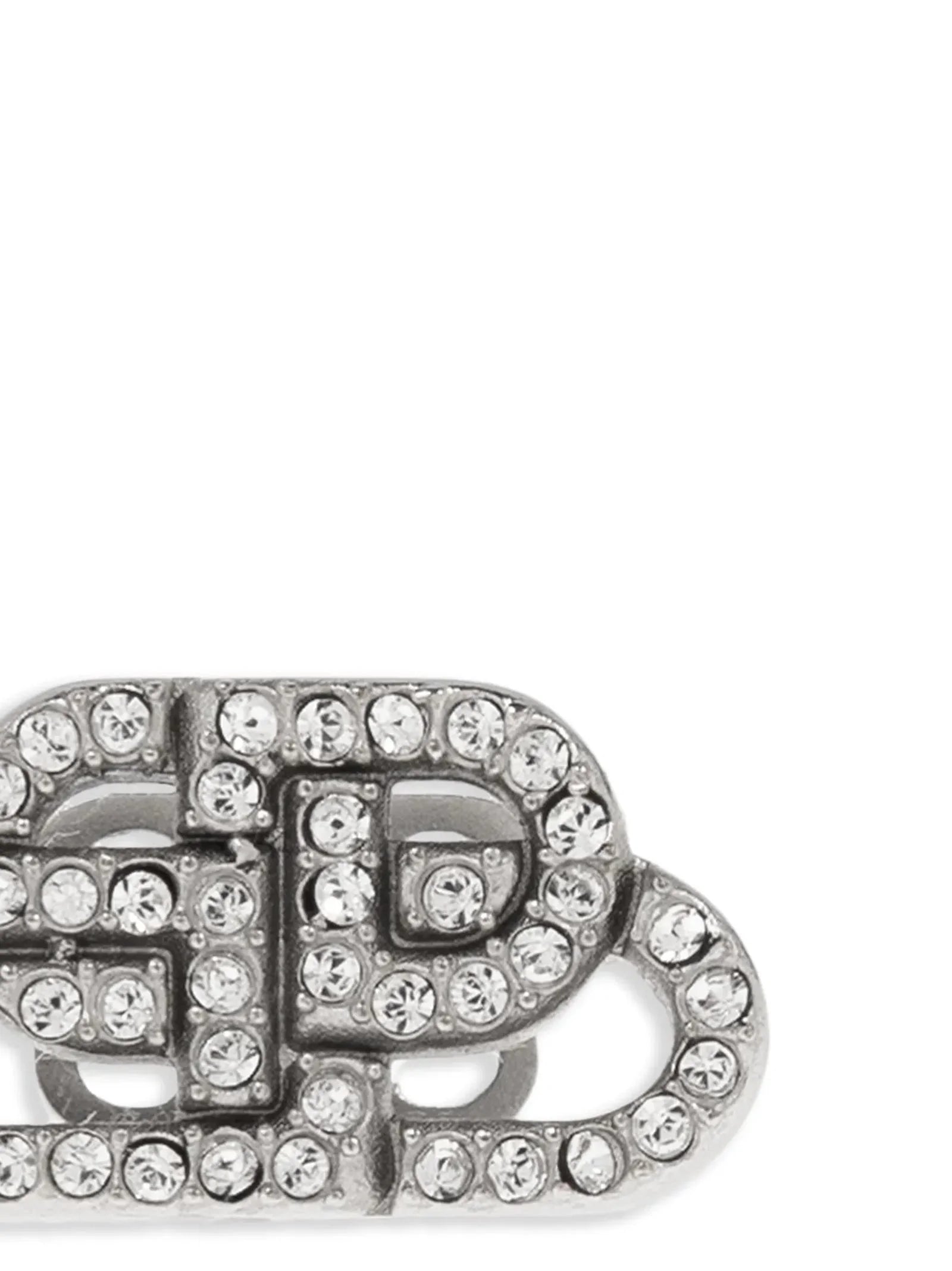 Balenciaga Silver Brass Earrings - One Size