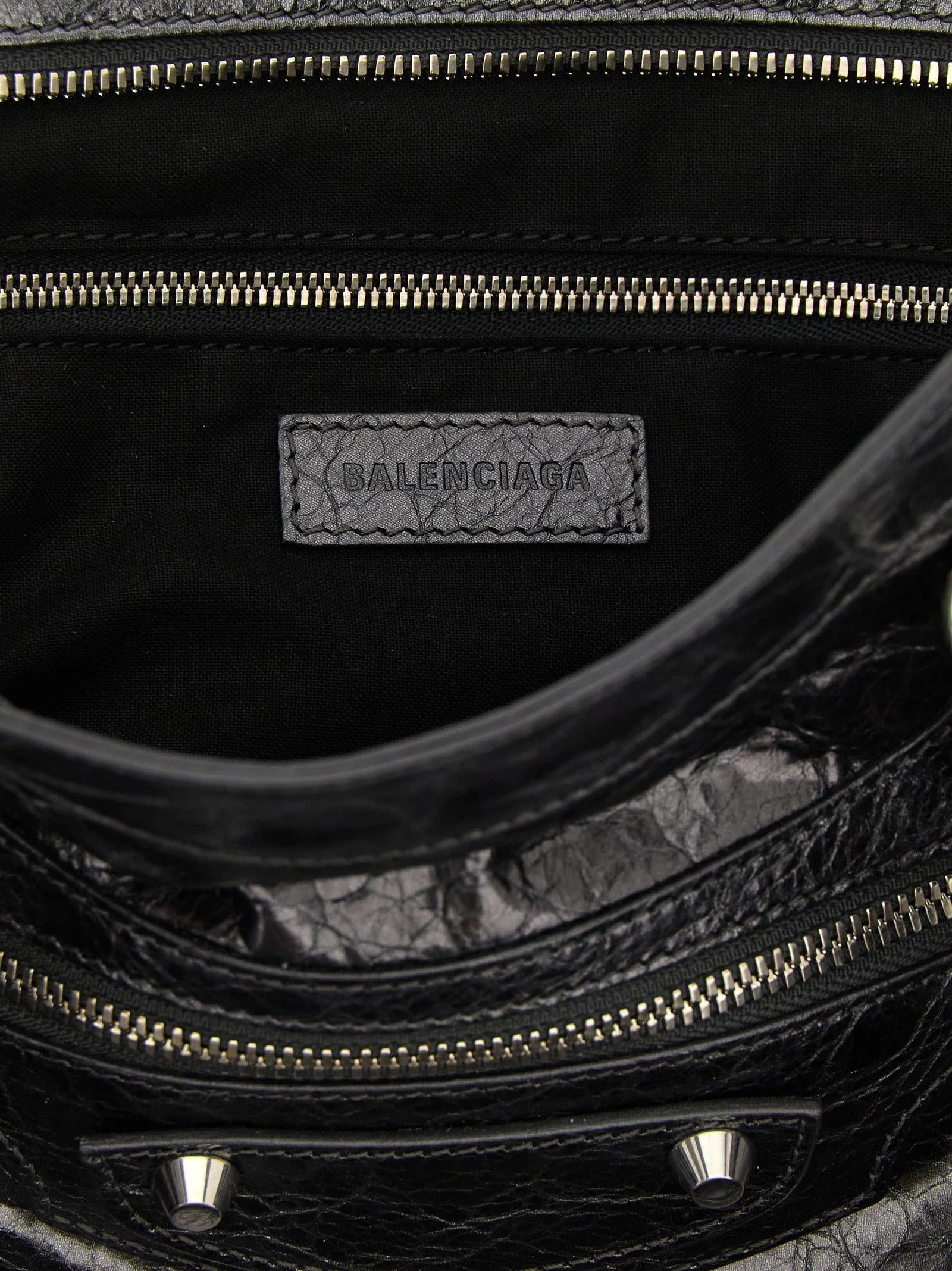 Balenciaga Silver Lamb Leather Handbag