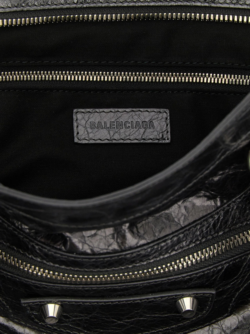 Balenciaga Silver Lamb Leather Handbag