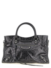 Balenciaga Silver Lamb Leather Handbag