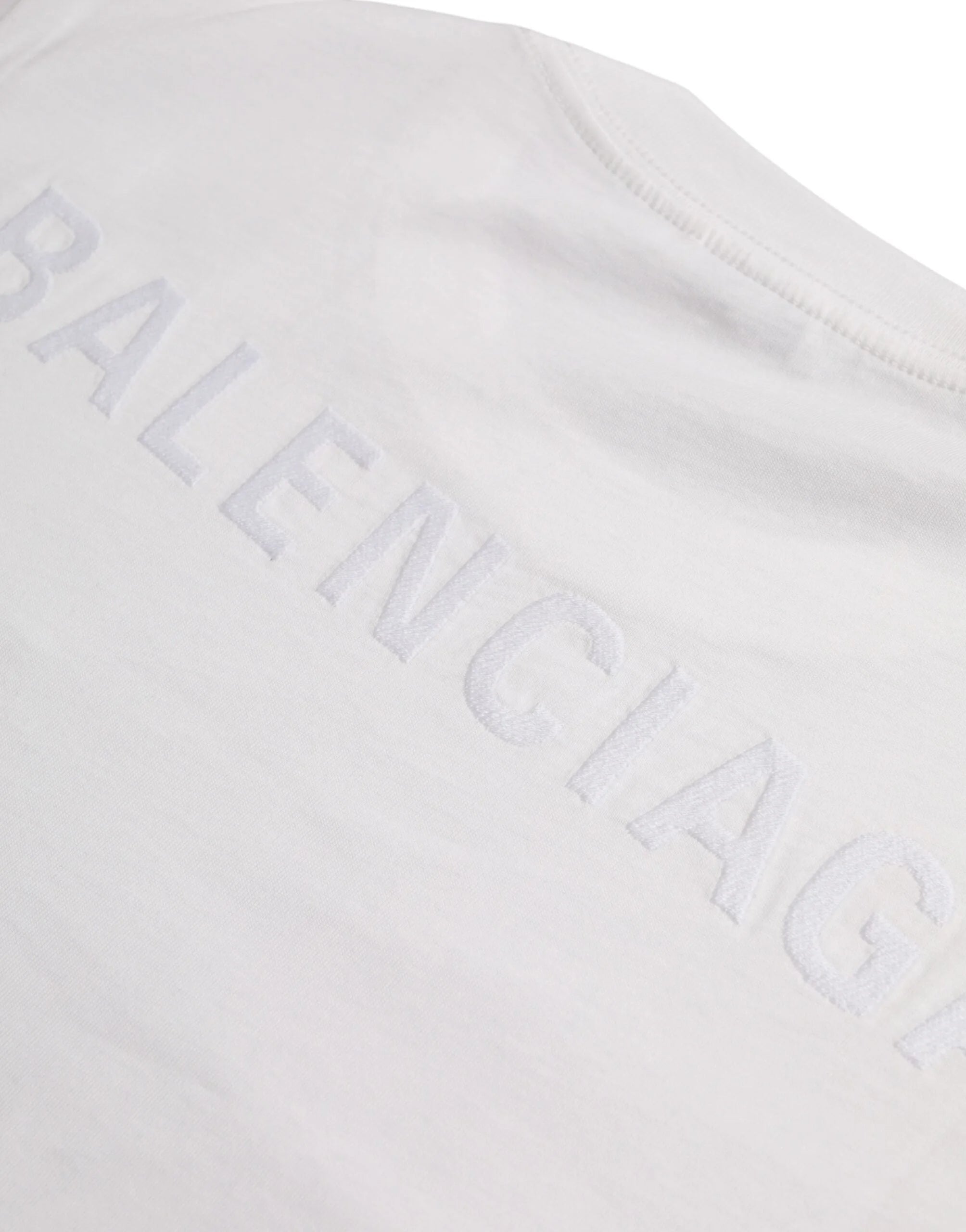 Balenciaga White Cotton Crew Neck Short Sleeves T-shirt - T-Shirts
