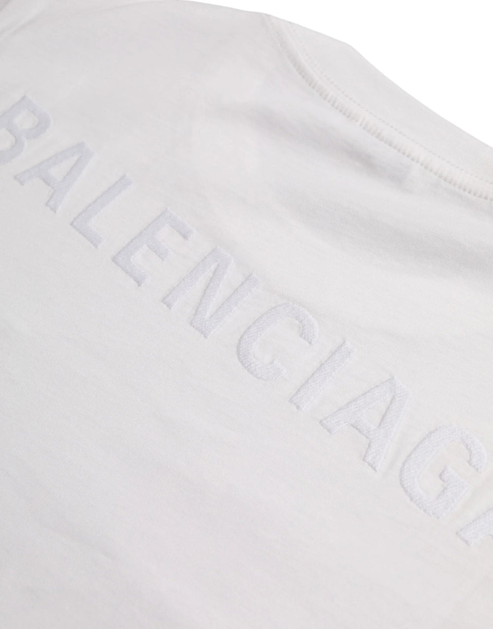 Balenciaga White Cotton Crew Neck Short Sleeves T-shirt - T-Shirts