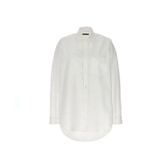 Balenciaga White Cotton Dress Shirt - 44