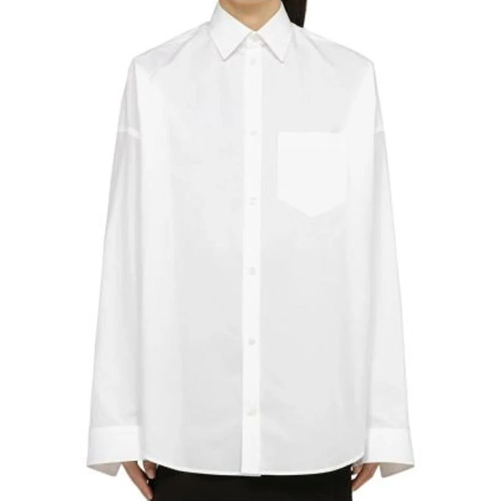 Balenciaga White Cotton Dress Shirt - 44